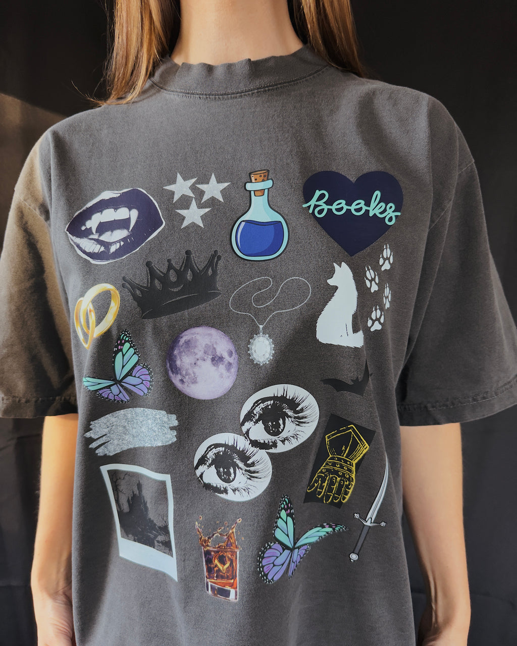 Dark Romantasy Moodboard Box Tee