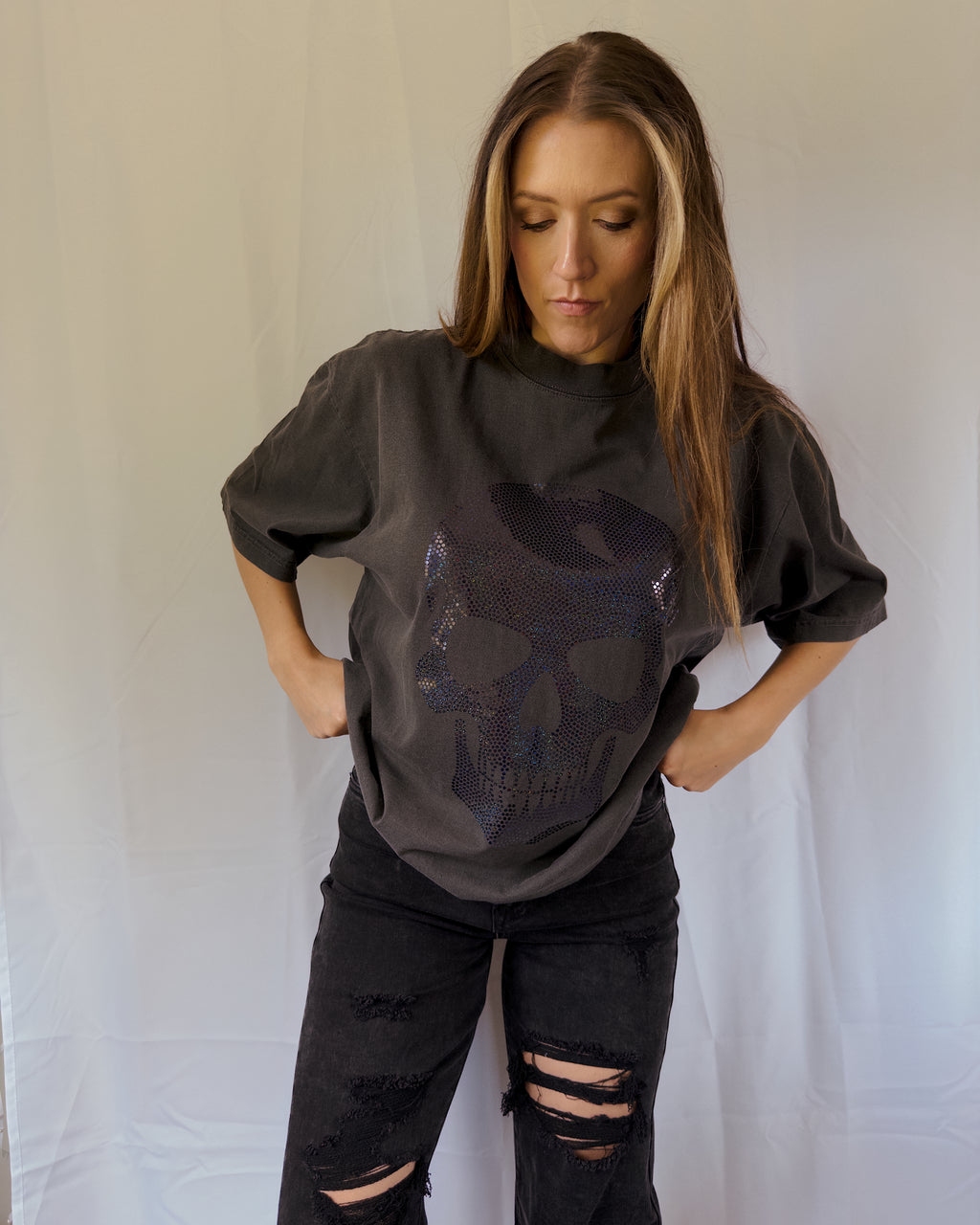 Skull Oversized Box Tee