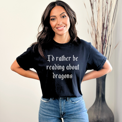 Rather Be Reading - Dragons Tee