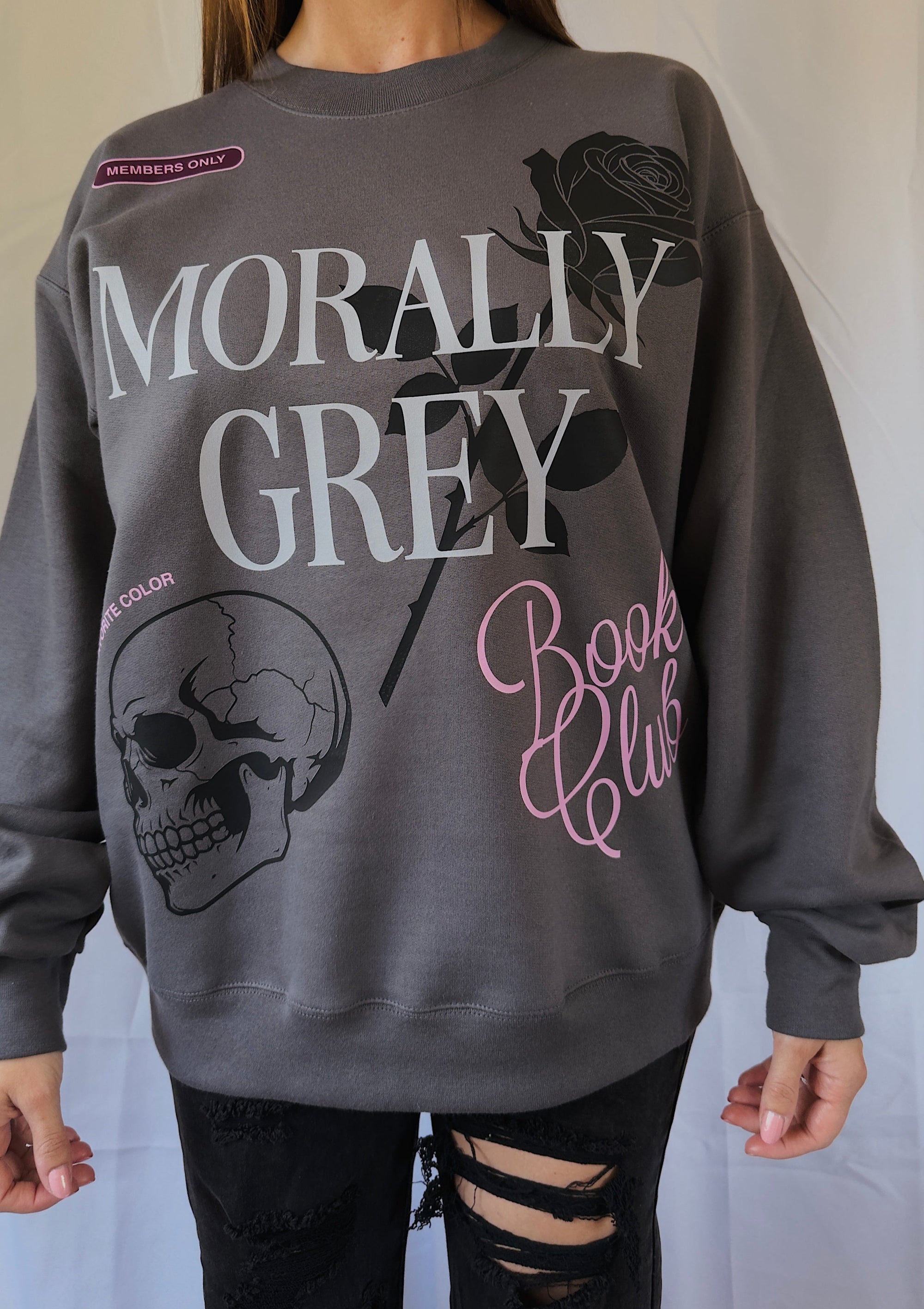 Morally Grey Book Club Crewneck