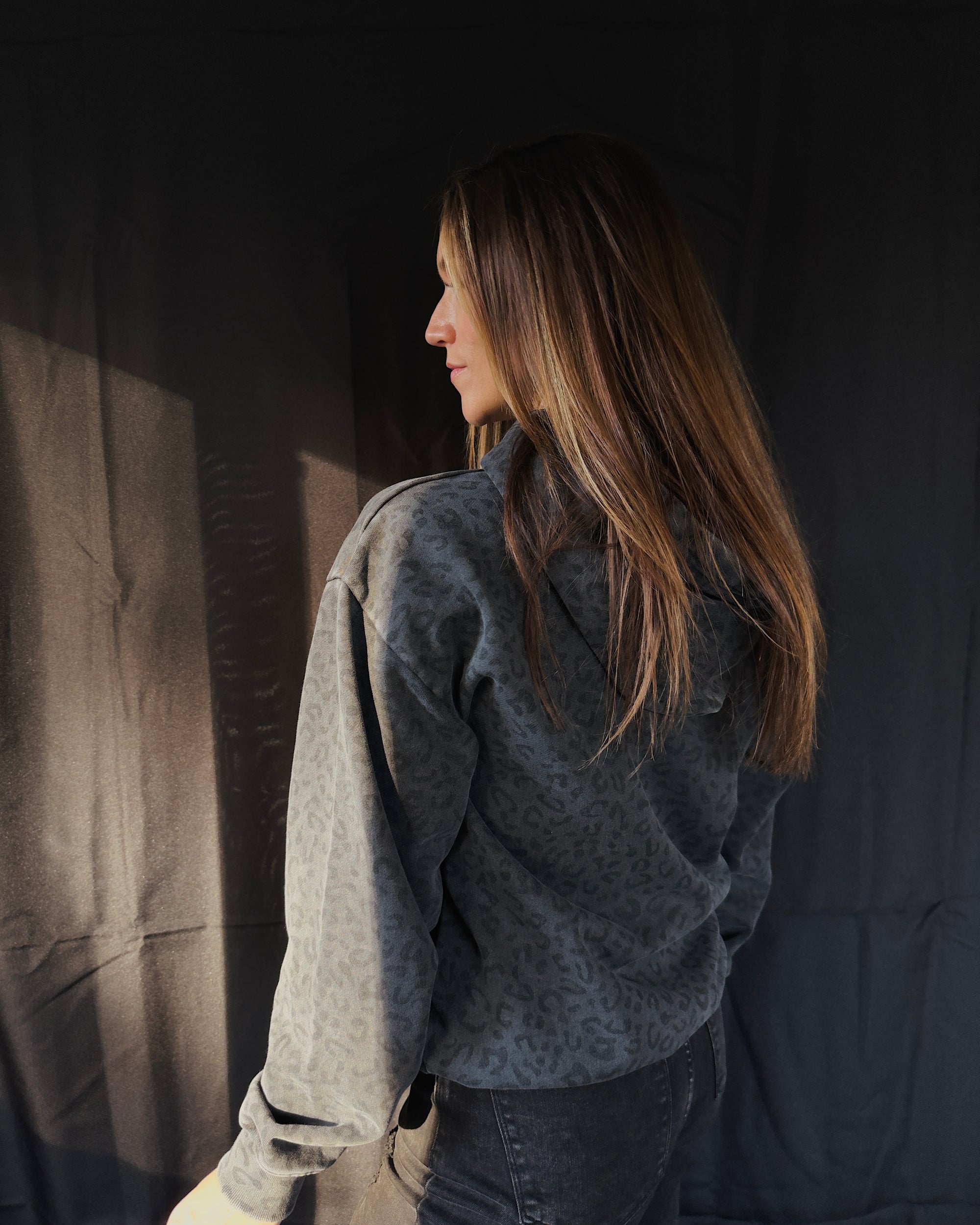 Hot Girls Read Midnight Leopard Hoodie