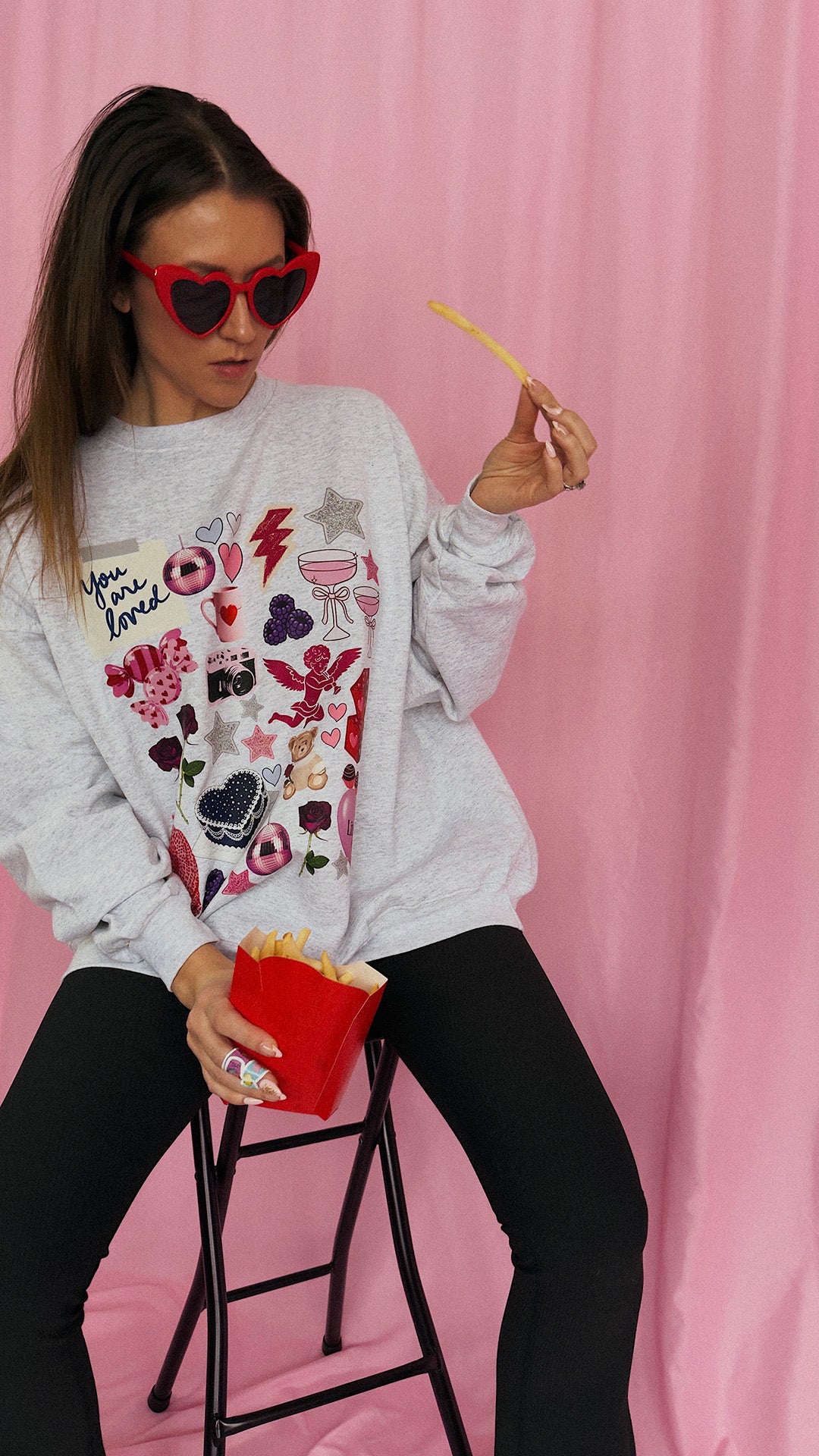 You Are Loved Collage Crewneck