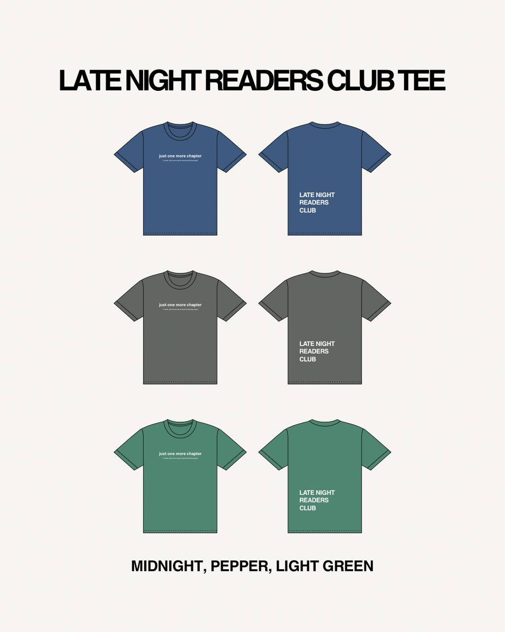 Late Night Readers Club Tee