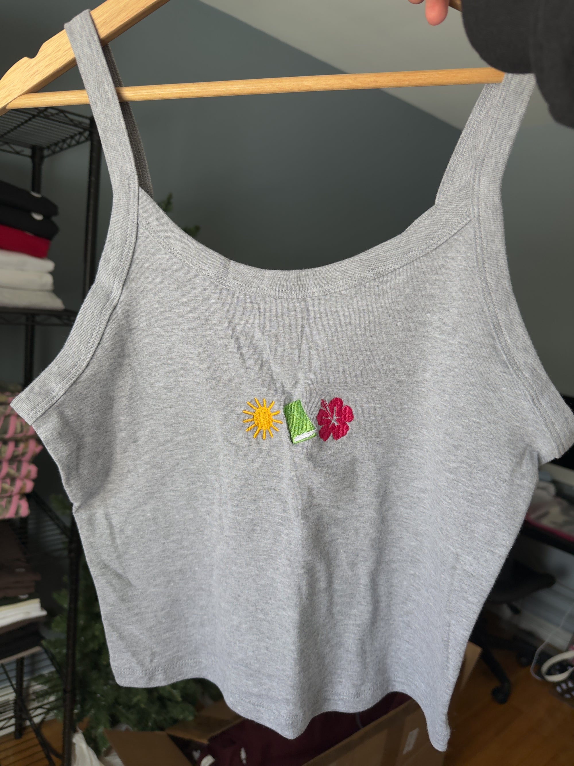 Sample - Book Girl Summer Embroidered Tank