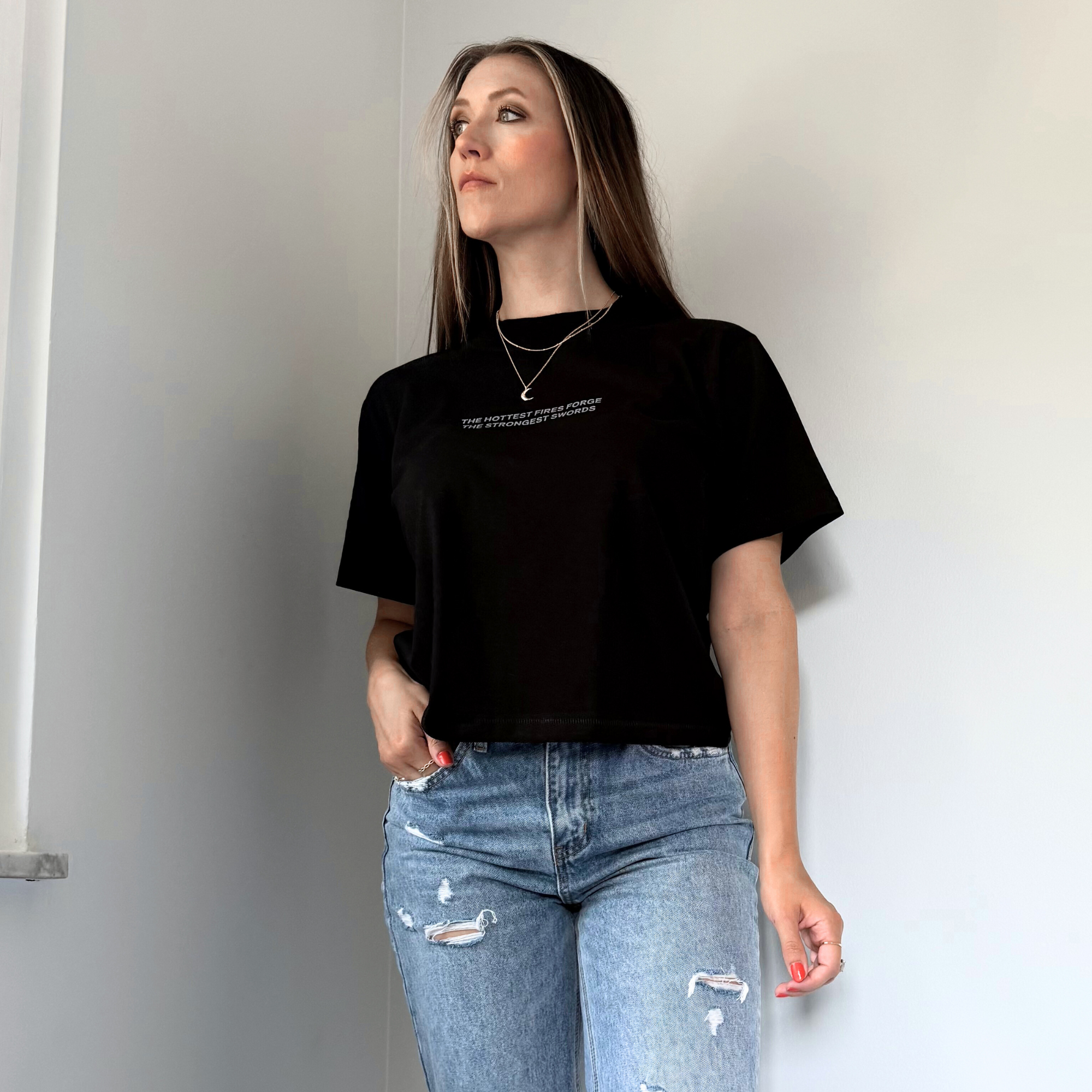 Heat of the Everflame Book Dedication Boxy Cropped Tee