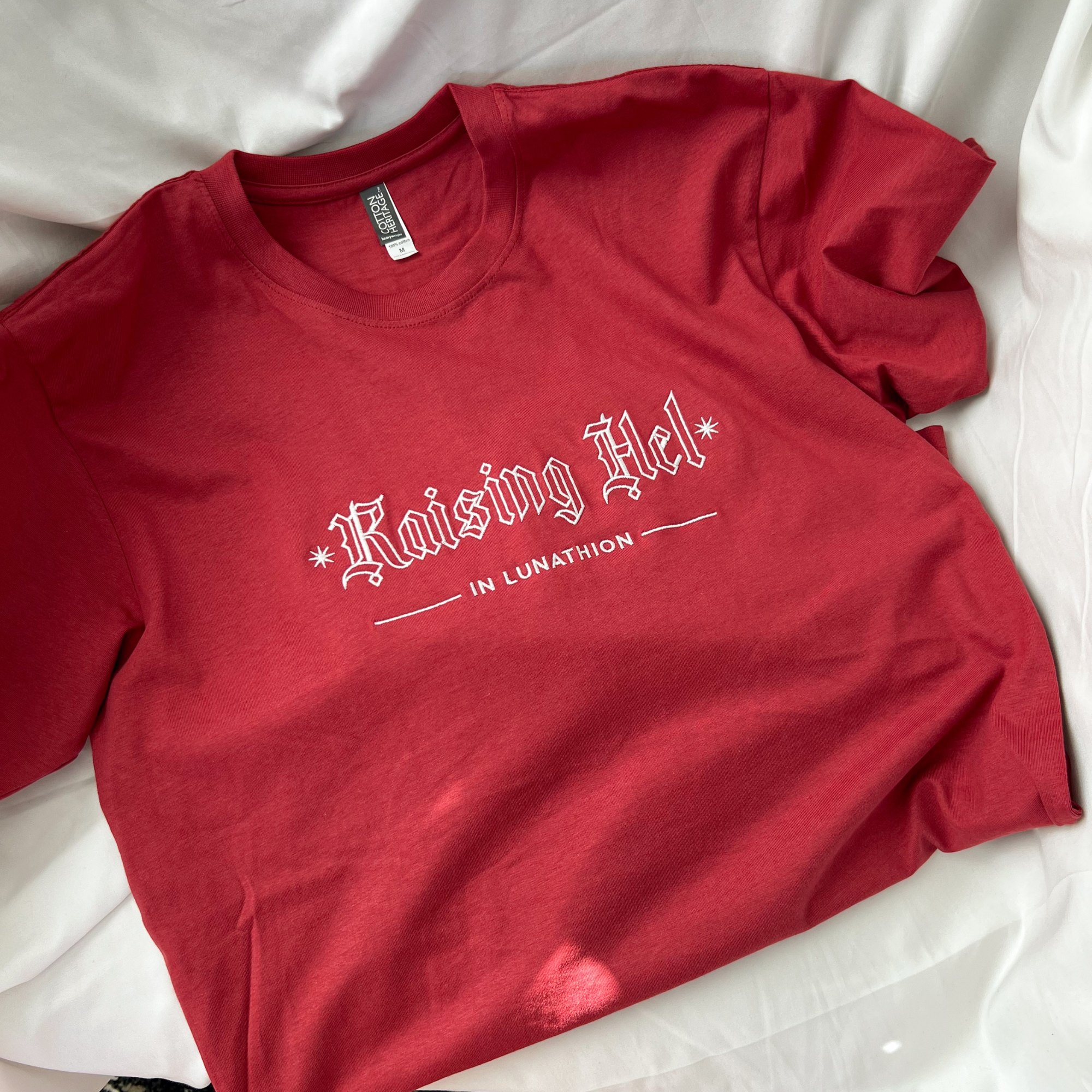 Raising Hel Embroidered T-shirt