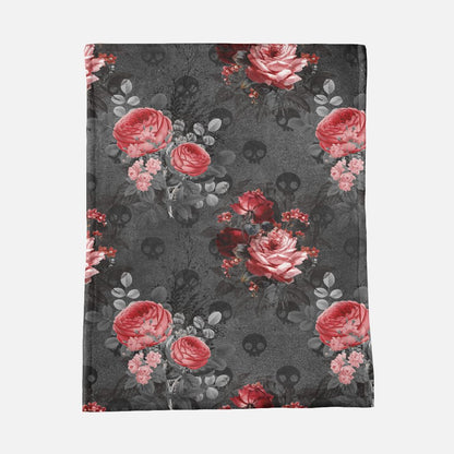 Dark Roses - Minky Blanket - 30" x 40"